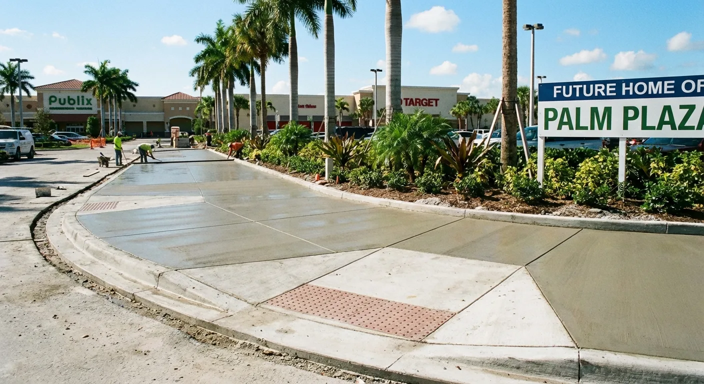 concrete commercial sidewalk Shady Hills FL