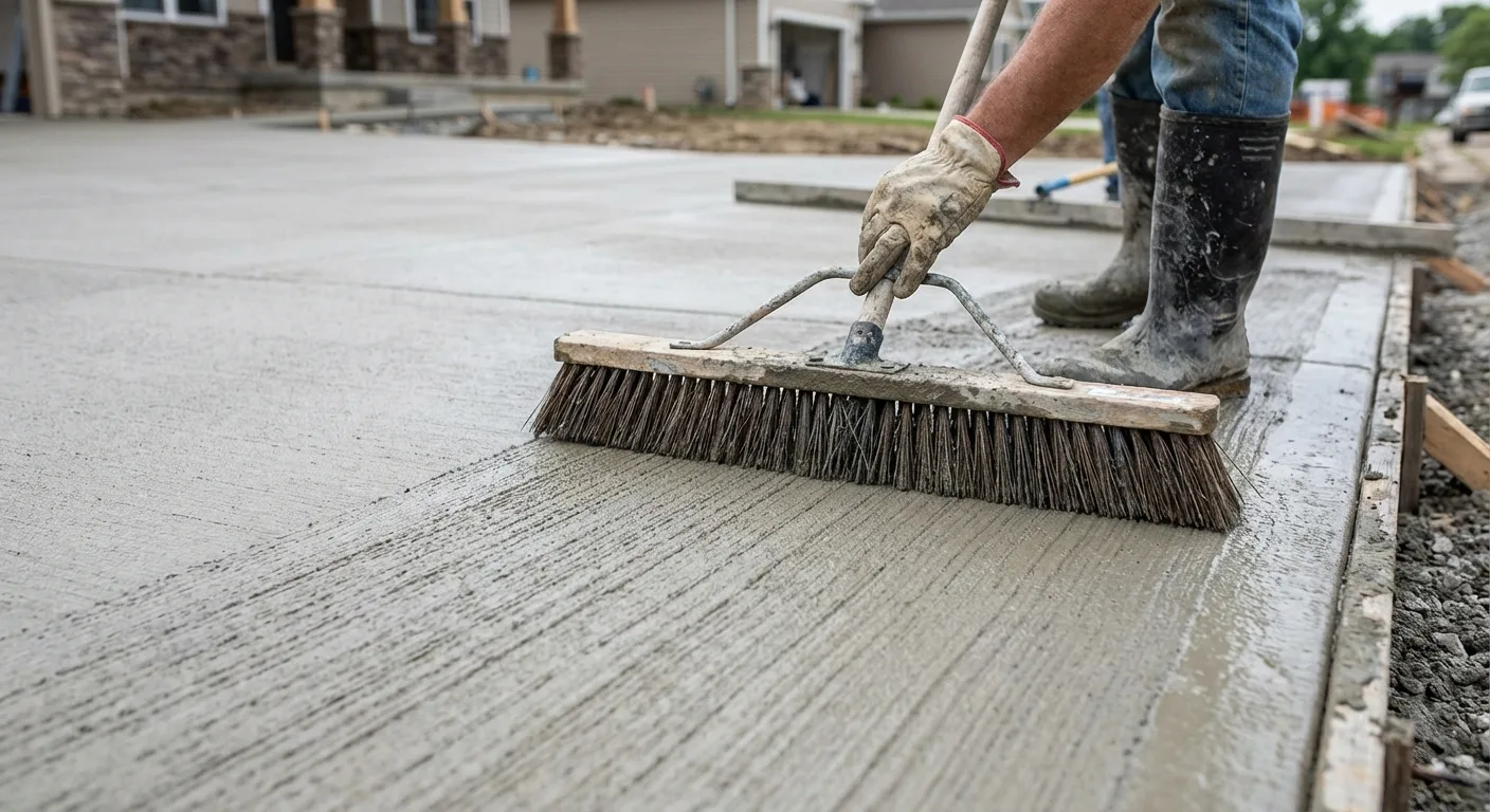 concrete driveway broom finish High Point FL