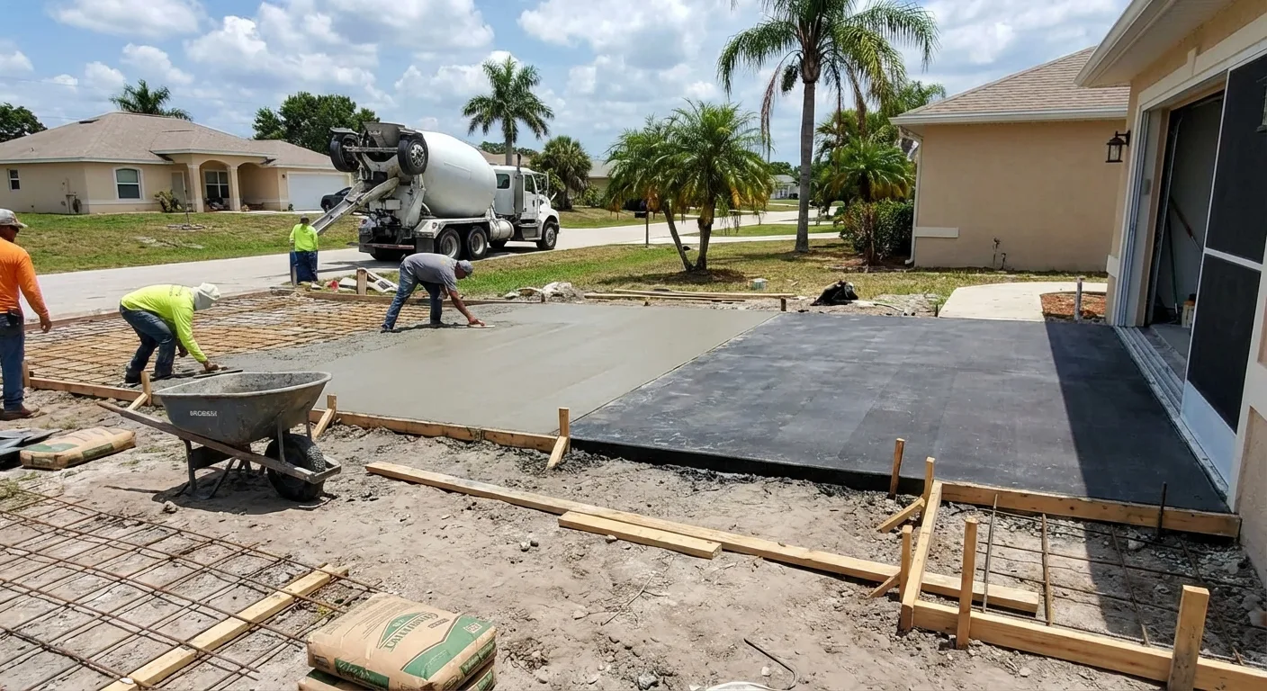 concrete driveway extension Hudson FL