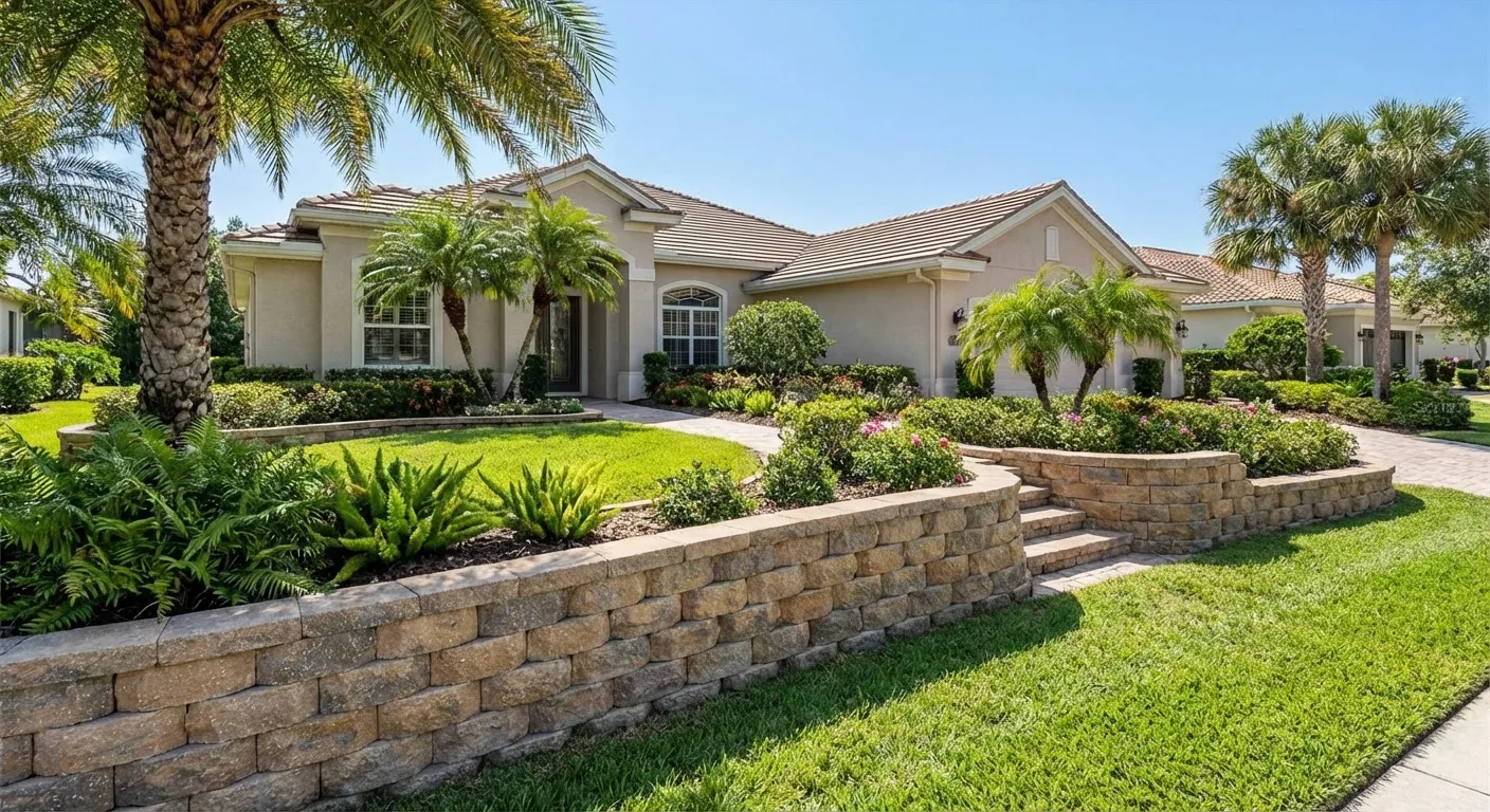 concrete retaining wall Land O Lakes FL