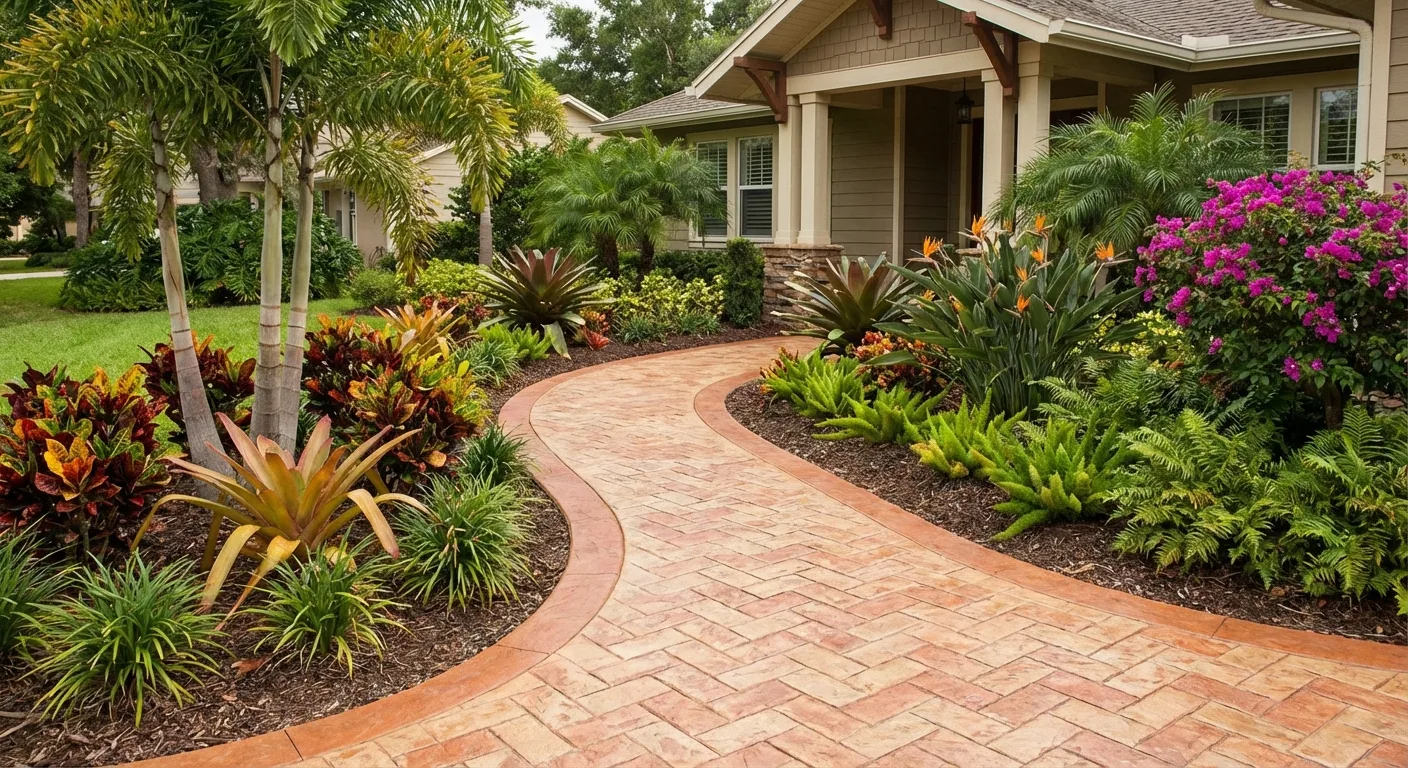 concrete walkway curved High Point FL