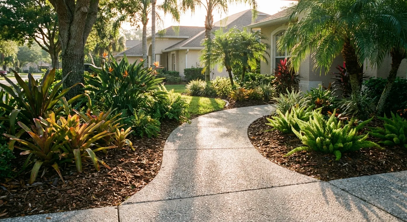 decorative concrete walkway Spring Hill FL